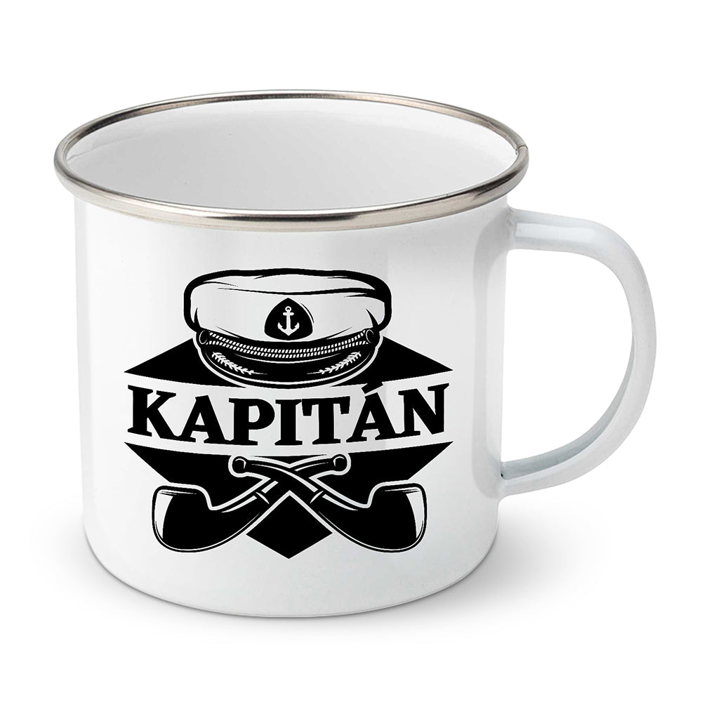 Smaltovaný plecháček motiv Kapitán