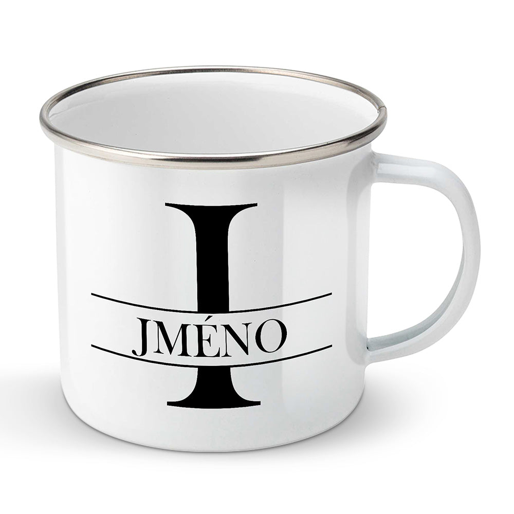 Smaltovaný plecháček motiv Se jménem I…