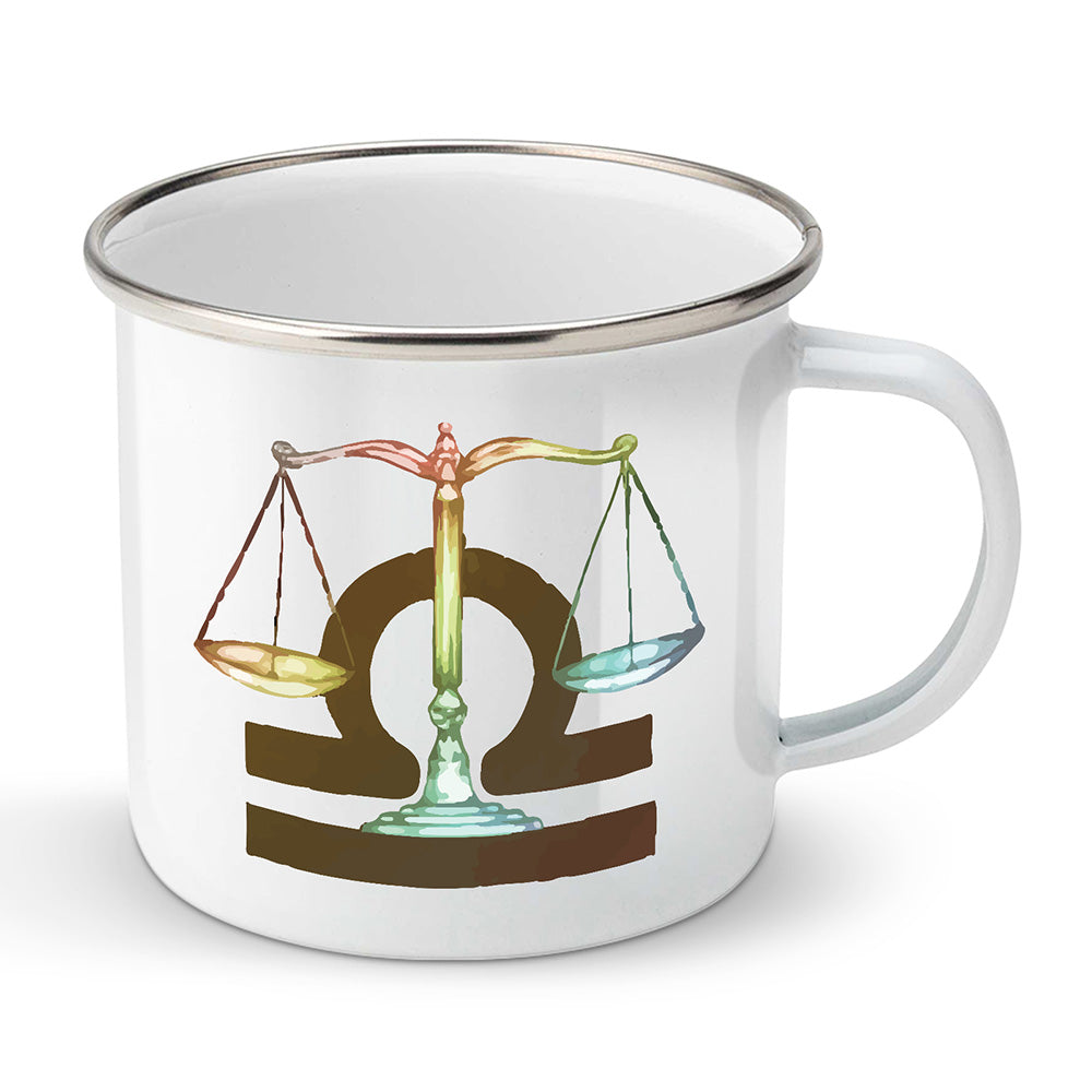 Smaltovaný plecháček motiv Váhy