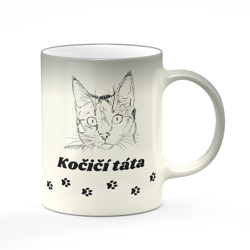 Magický svlékací hrnek motiv Kočičí táta