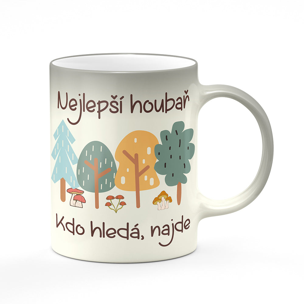 Magický svlékací hrnek motiv Nejlepší houbař