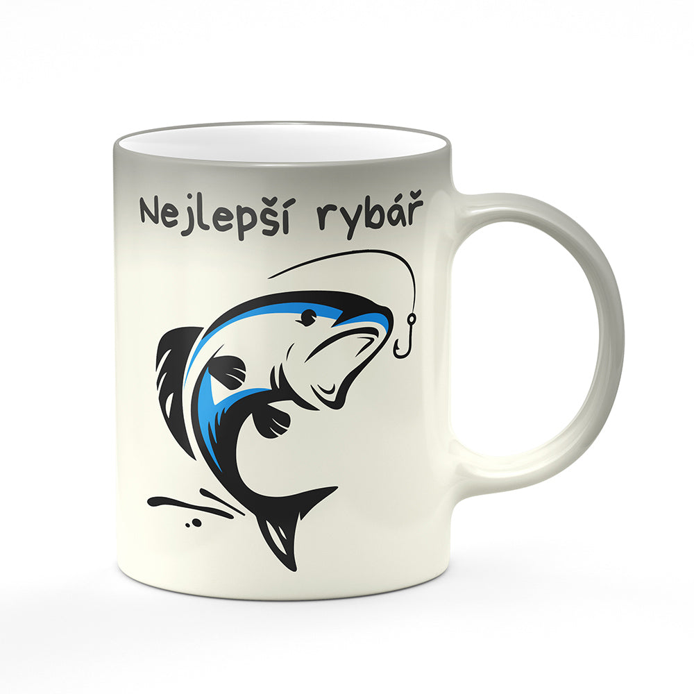 Magický svlékací hrnek motiv Nejlepší rybář