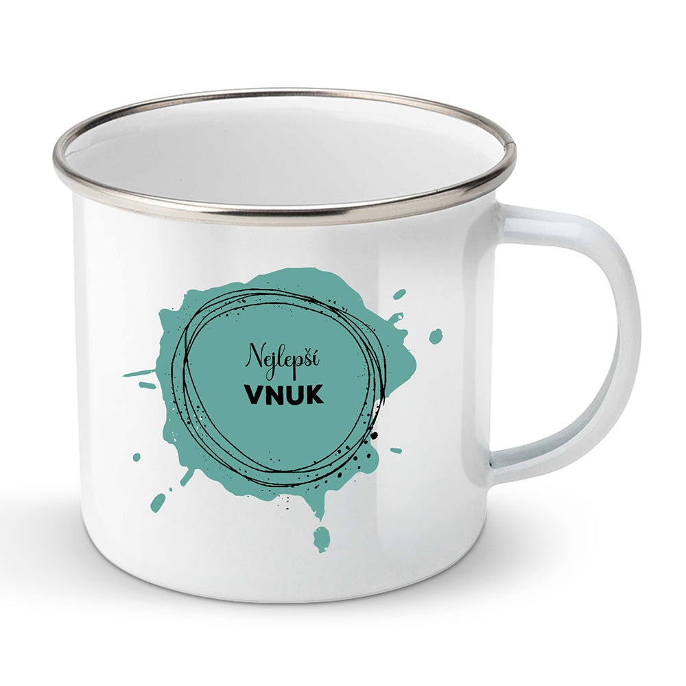 Smaltovaný plecháček motiv Nejlepší vnuk