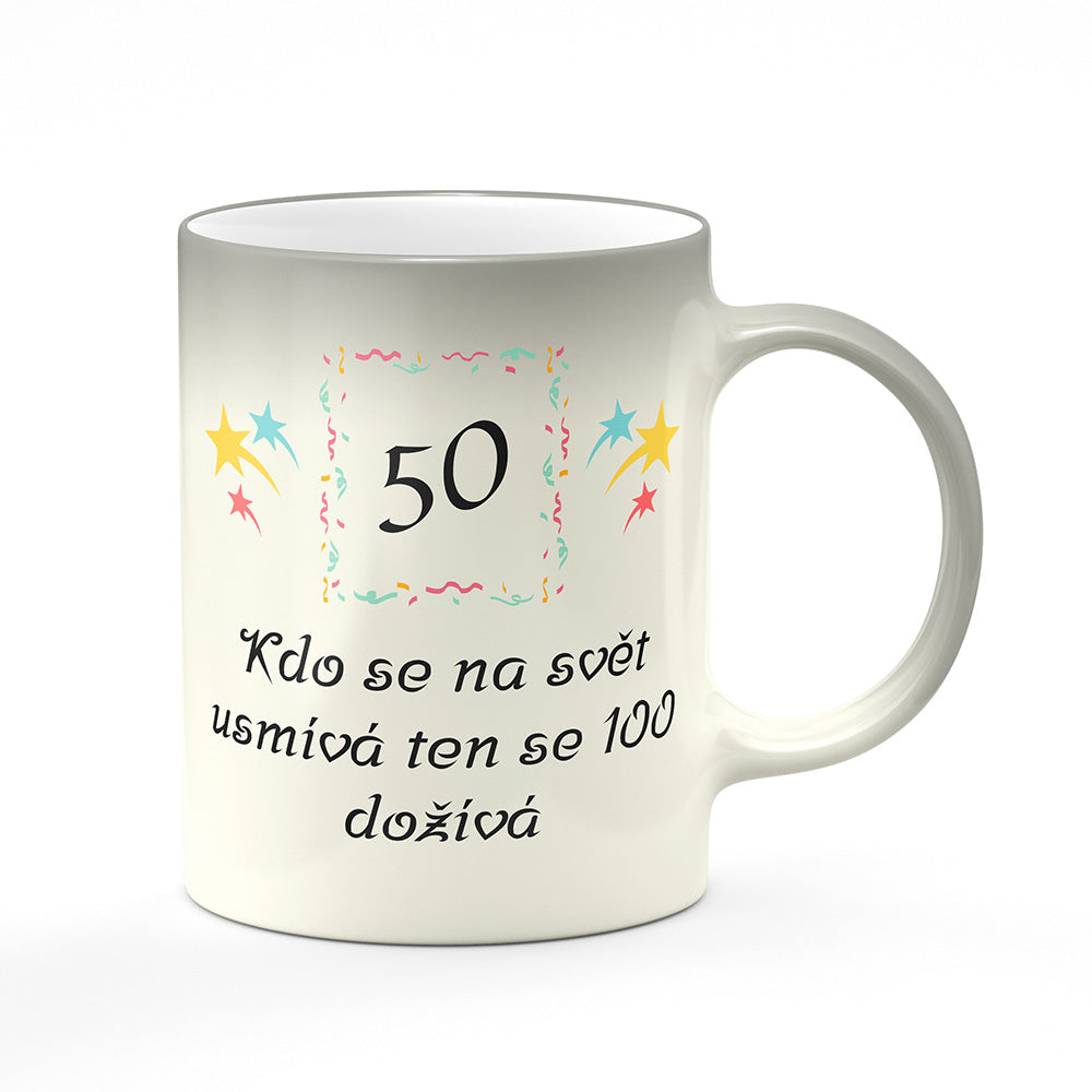 Magický svlékací hrnek motiv Kdo se na svět usmívá…