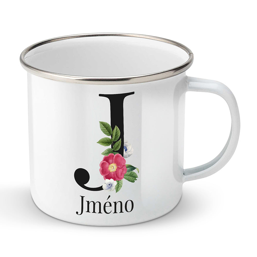 Smaltovaný plecháček motiv Se jménem J…