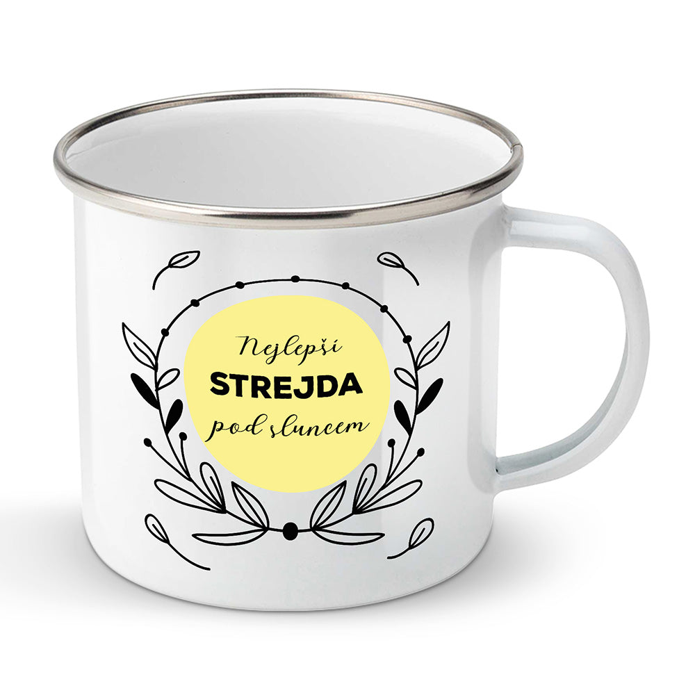 Smaltovaný plecháček motiv Nejlepší strejda pod sluncem