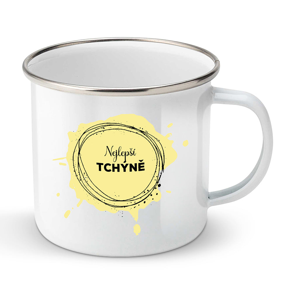 Smaltovaný plecháček motiv Nejlepší tchýně