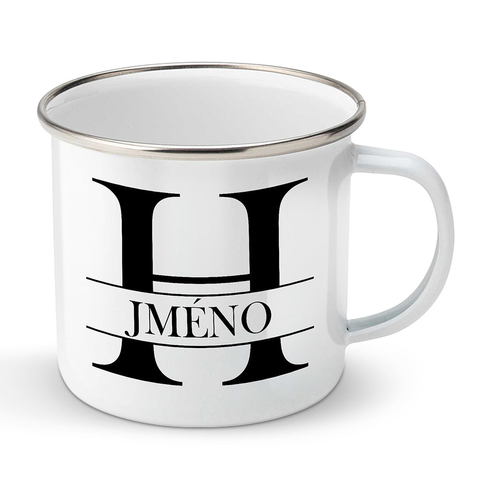 Smaltovaný plecháček motiv Se jménem H…