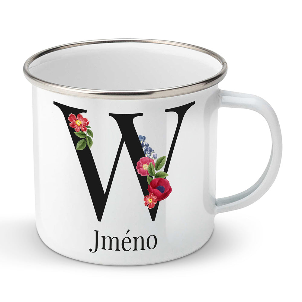 Smaltovaný plecháček motiv Se jménem W…