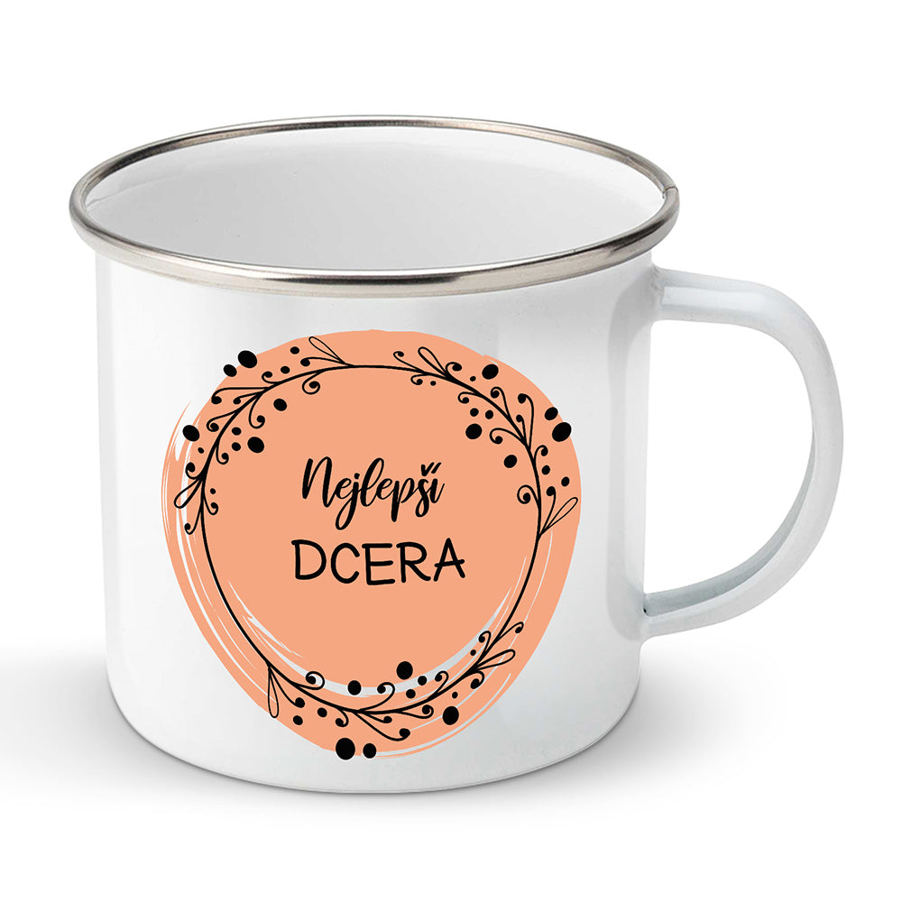 Smaltovaný plecháček motiv Nejlepší dcera