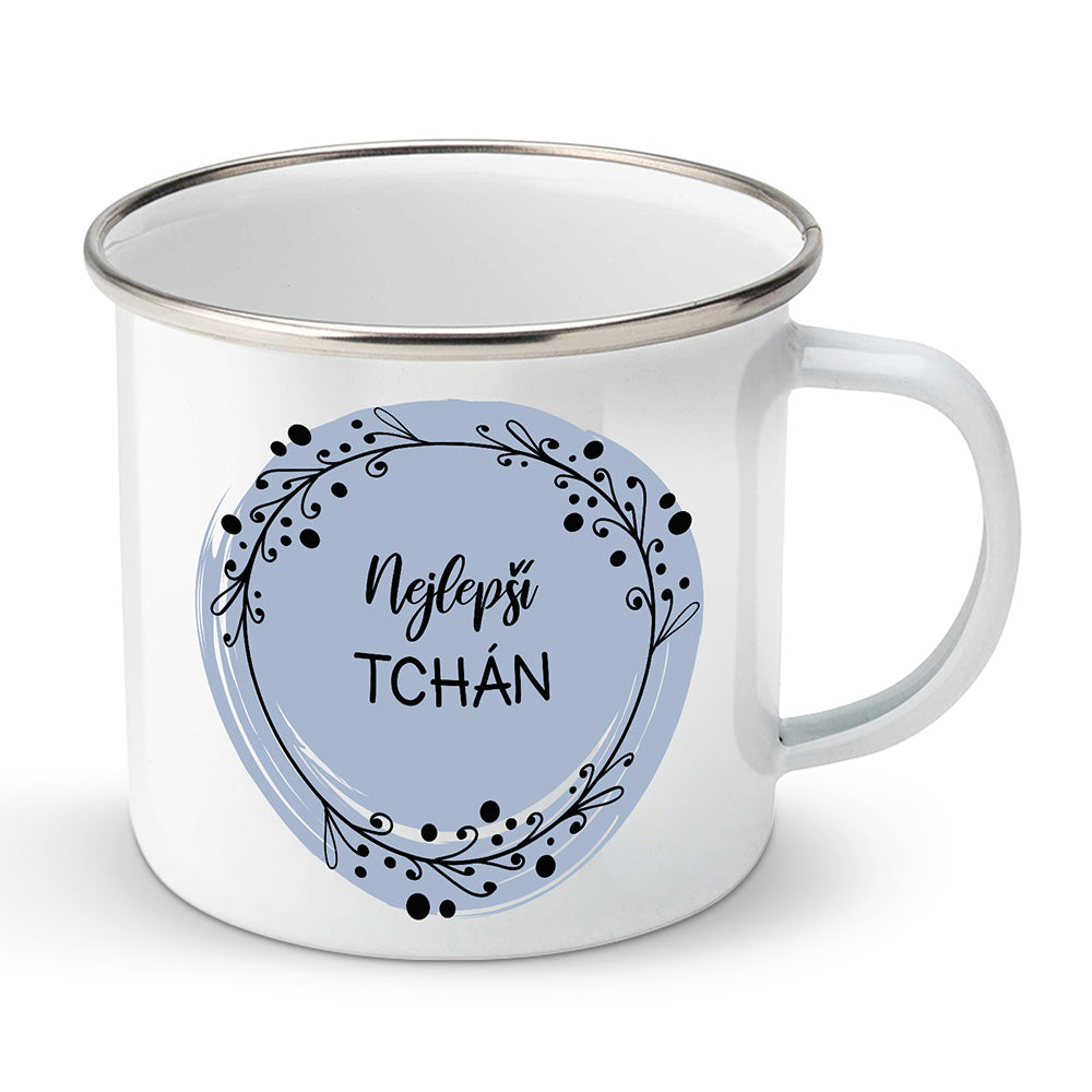 Smaltovaný plecháček motiv Nejlepší tchán