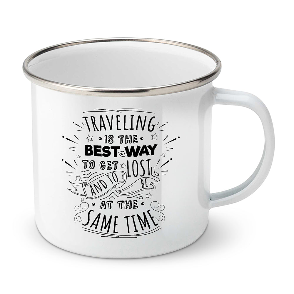 Smaltovaný plecháček motiv Best way…