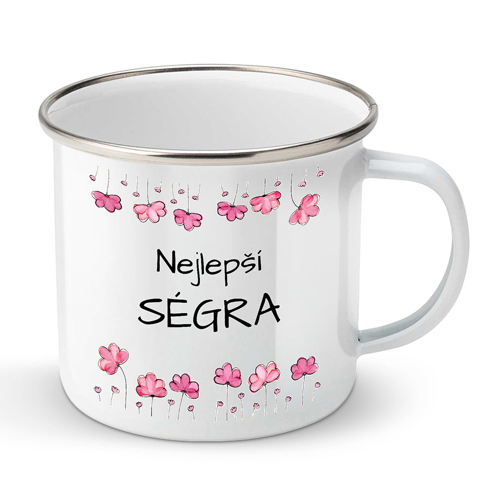 Smaltovaný plecháček motiv Nejlepší ségra