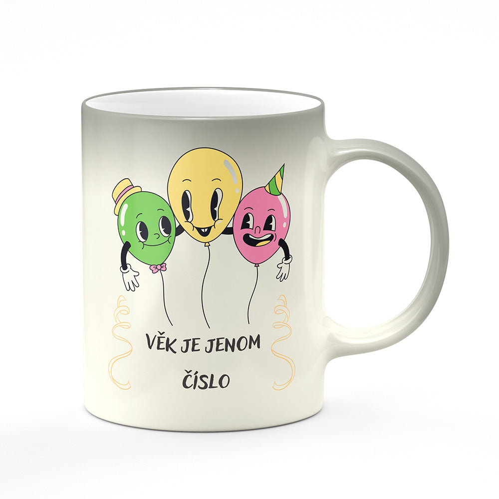 Magický svlékací hrnek motiv Věk je jenom číslo