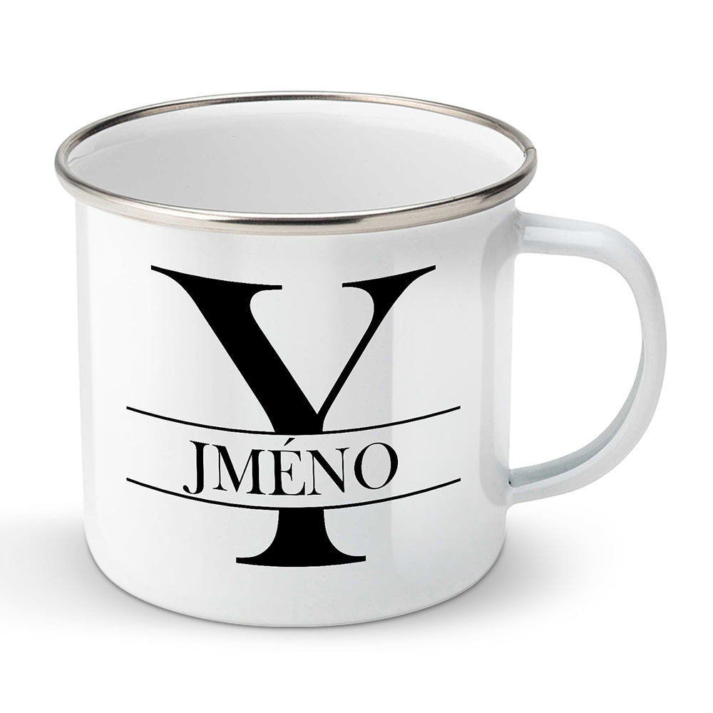 Smaltovaný plecháček motiv Se jménem Y…