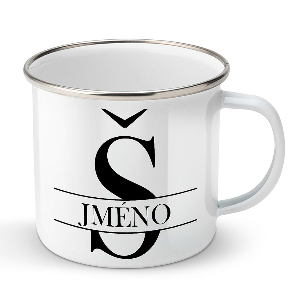 Smaltovaný plecháček motiv Se jménem Š…