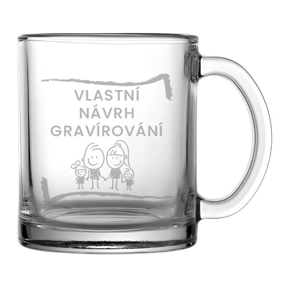 Skleněný hrnek s vlastním návrhem