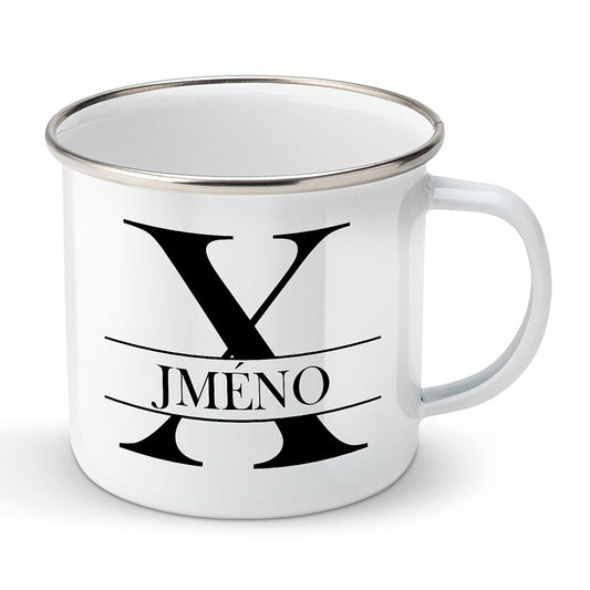 Smaltovaný plecháček motiv Se jménem X…