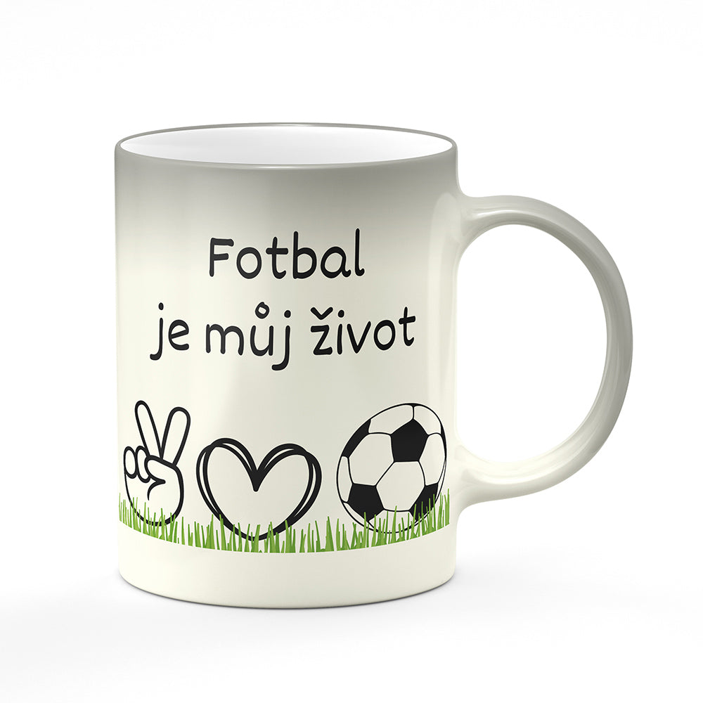 Magický svlékací hrnek motiv Fotbal je můj život