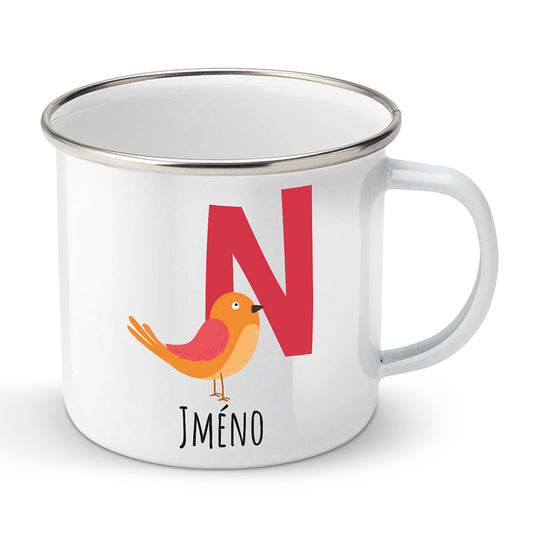 Smaltovaný plecháček motiv Se jménem N…