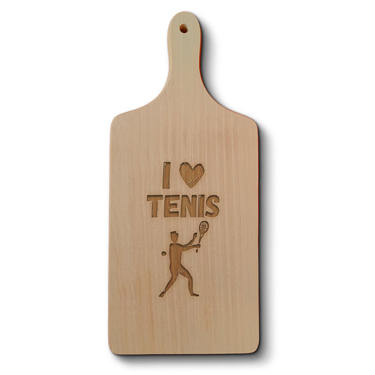 Dřevěné kuchyňské prkénko s gravírovaným motivem Tenis