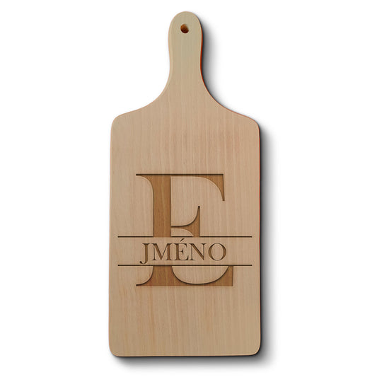 Dřevěné kuchyňské prkénko s gravírovaným motivem Se jménem E…
