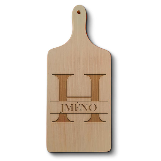 Dřevěné kuchyňské prkénko s gravírovaným motivem Se jménem H…