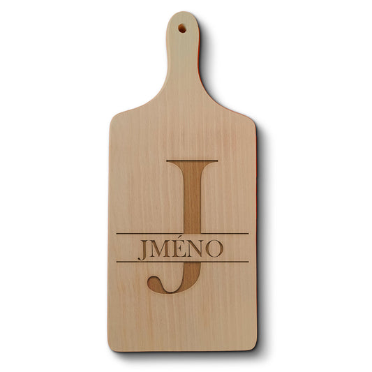 Dřevěné kuchyňské prkénko s gravírovaným motivem Se jménem J…