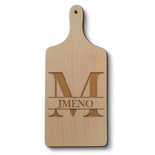 Dřevěné kuchyňské prkénko s gravírovaným motivem Se jménem M…