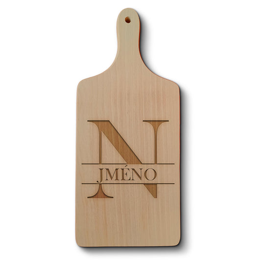 Dřevěné kuchyňské prkénko s gravírovaným motivem Se jménem N…