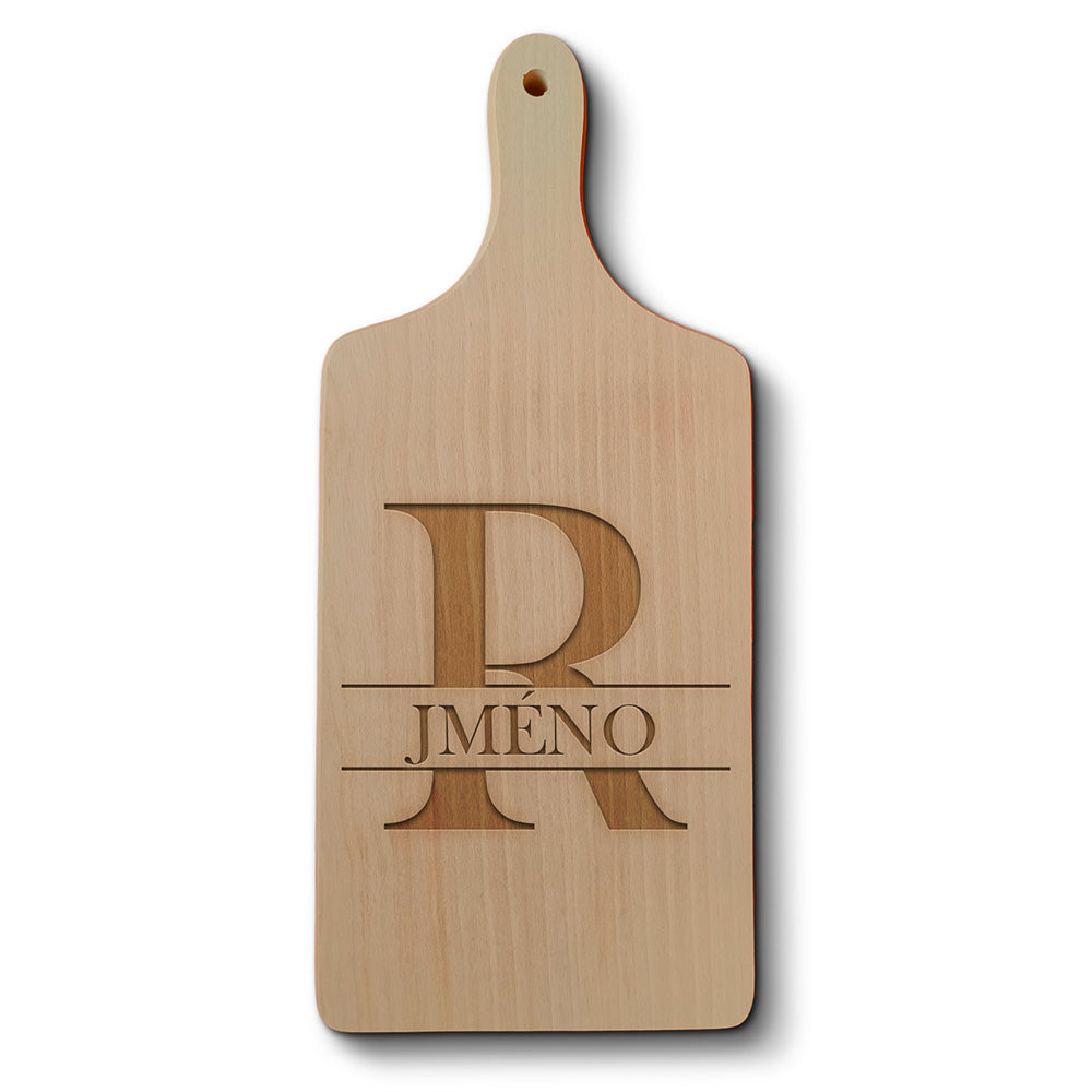 Dřevěné kuchyňské prkénko s gravírovaným motivem Se jménem R...