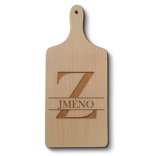 Dřevěné kuchyňské prkénko s gravírovaným motivem Se jménem Z…