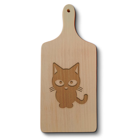 Dřevěné kuchyňské prkénko s gravírovaným motivem Kočka