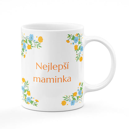 Keramický hrnek bílý motiv Nejlepší maminka
