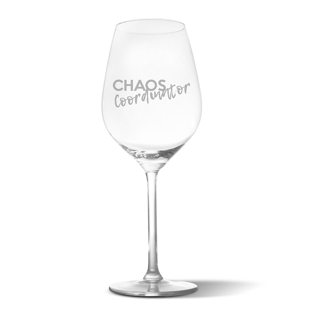 Sklenička na víno s gravírovaným motivem Chaos coordinator