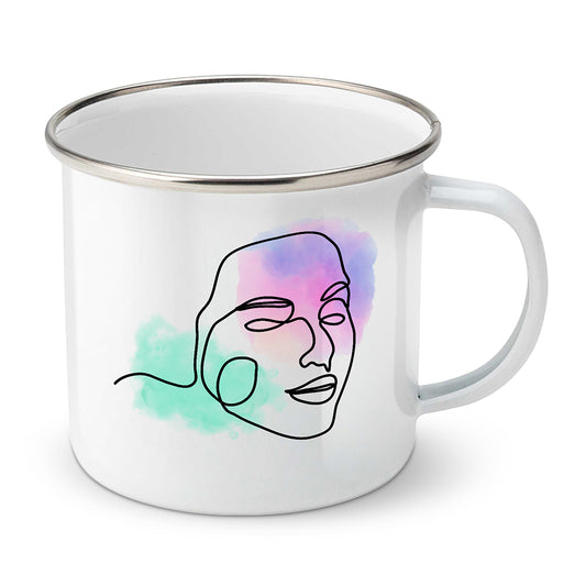 Smaltovaný plecháček motiv Žena