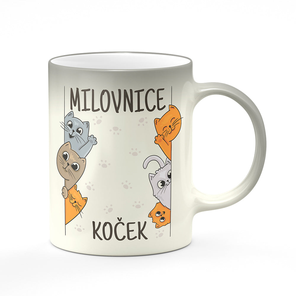 Magický svlékací hrnek motiv Milovnice koček