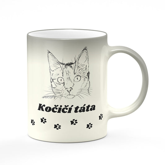 Magický svlékací hrnek motiv Kočičí táta