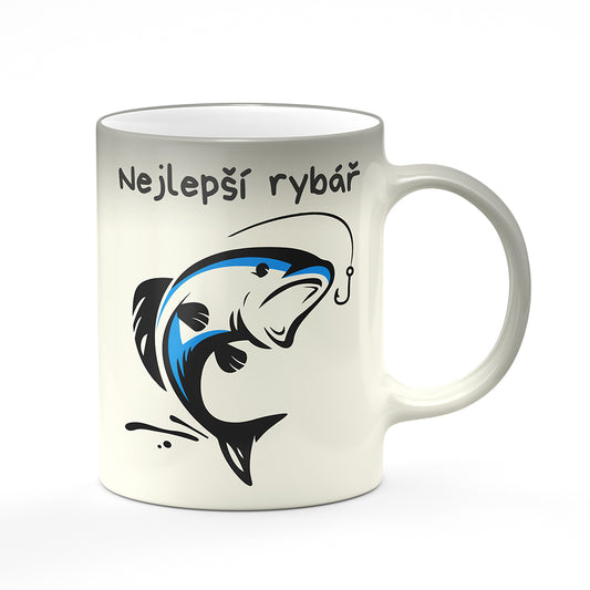 Magický svlékací hrnek motiv Nejlepší rybář
