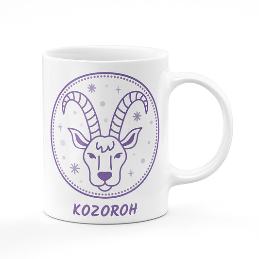 Keramický hrnek bílý motiv Kozoroh