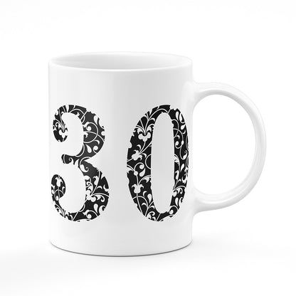 Keramický hrnek bílý motiv Věk 30