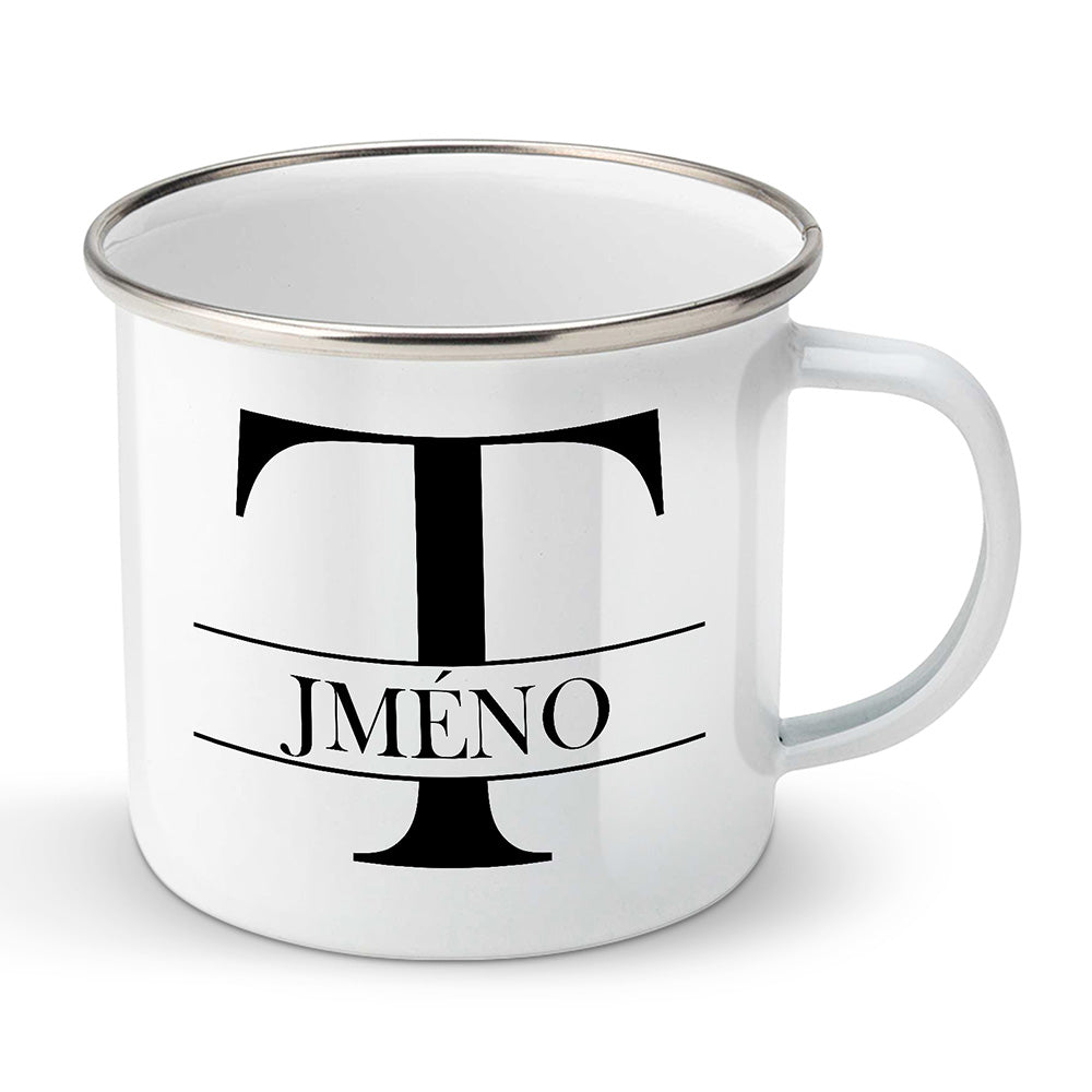 Smaltovaný plecháček motiv Se jménem T…