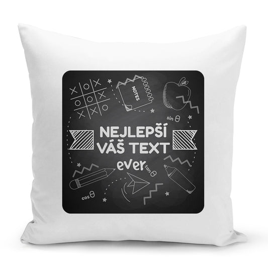 Bílý polštář 40 x 40 cm s motivem Nejlepší ... ever