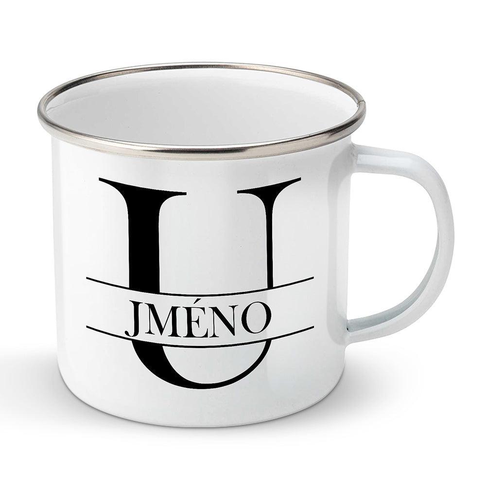 Smaltovaný plecháček motiv Se jménem U…