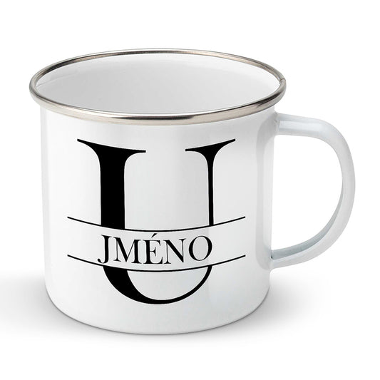 Smaltovaný plecháček motiv Se jménem U…