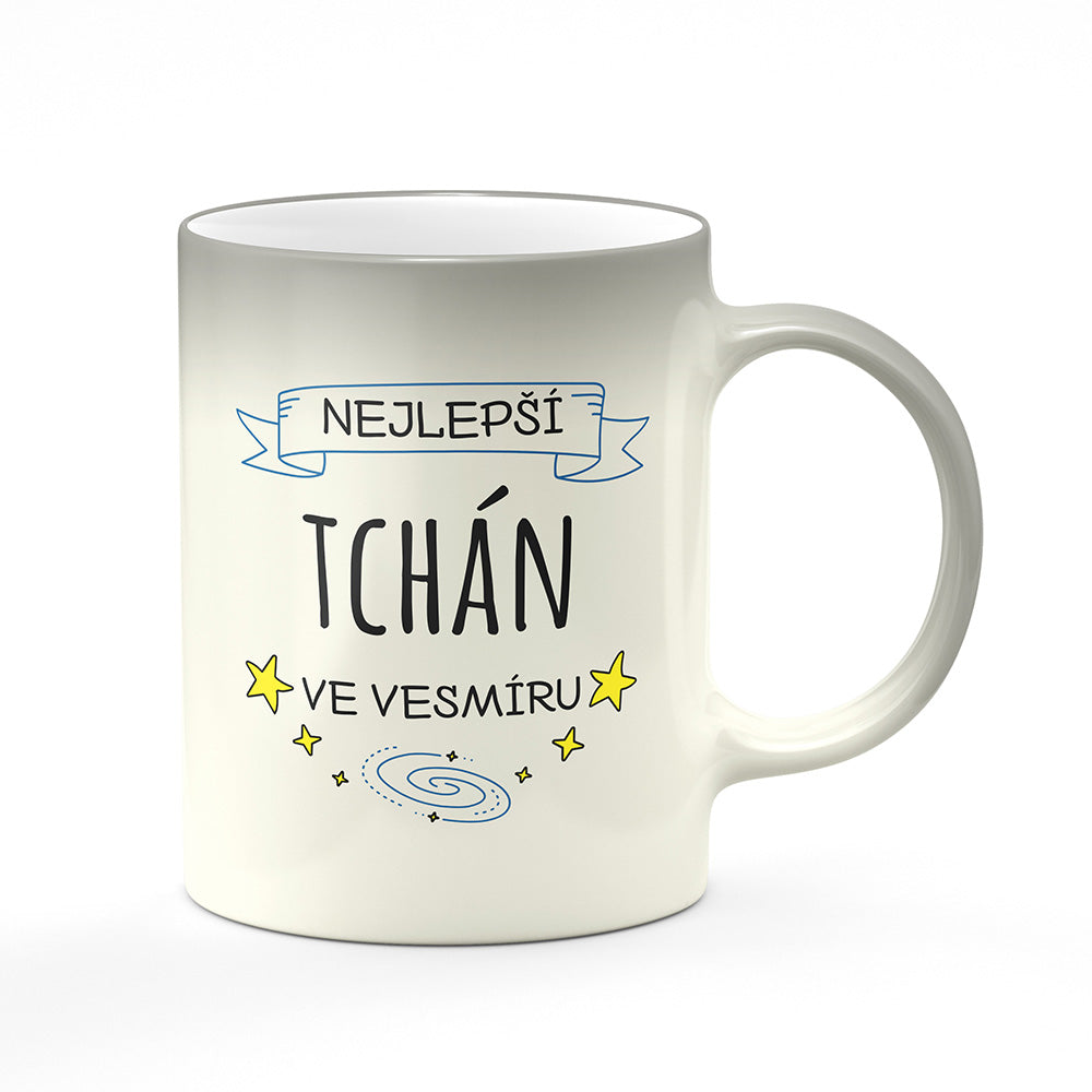 Magický svlékací hrnek motiv Nejlepší tchán ve vesmíru