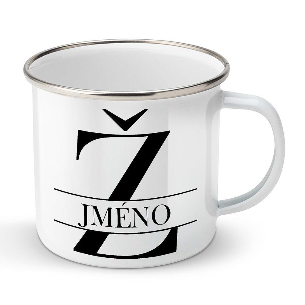 Smaltovaný plecháček motiv Se jménem Ž…