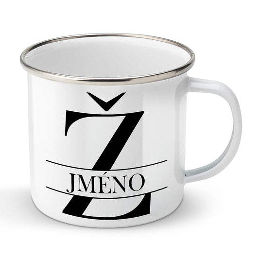 Smaltovaný plecháček motiv Se jménem Ž…
